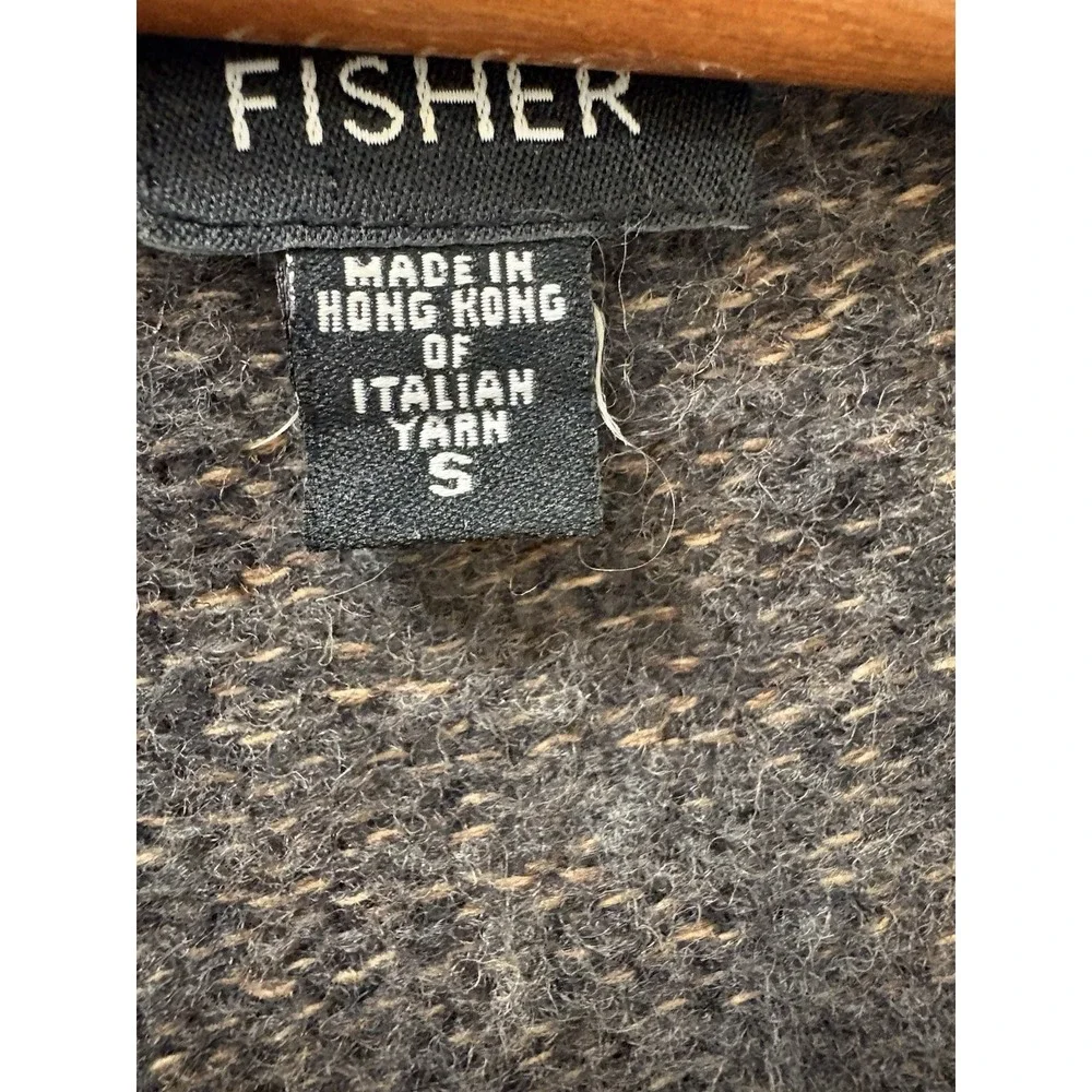 Eileen Fisher Cardigan Women's Sz Small Wool Open Front Brown